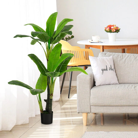 5 Feet Artificial Tree with 18 Large Leaves