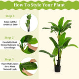 5 Feet Artificial Tree with 18 Large Leaves