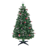 150/180CM  Artificial Christmas Tree with 8 Lighting Modes and Optical Fibers-150 cm
