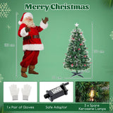 150/180CM  Artificial Christmas Tree with 8 Lighting Modes and Optical Fibers-150 cm