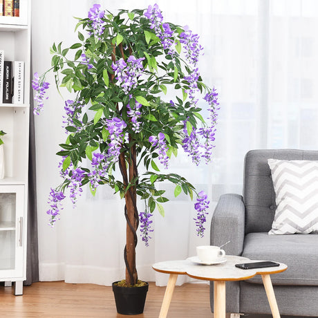 Artificial plant tree with wisteria flowers 150cm
