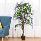 Artificial plant tree with wisteria flowers 150cm