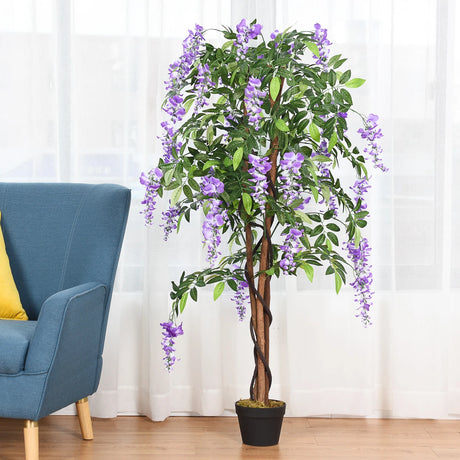 Artificial plant tree with wisteria flowers 150cm