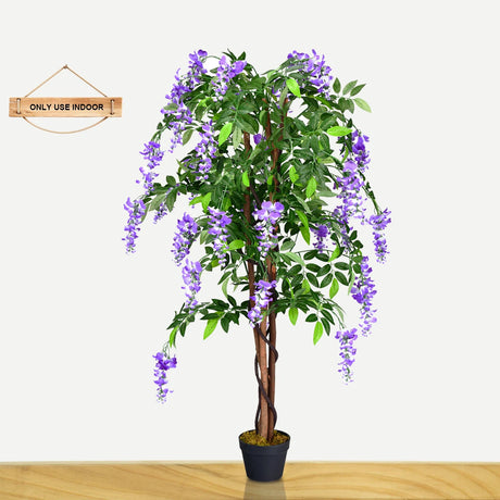 Artificial plant tree with wisteria flowers 150cm