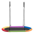 60 Inch Saucer Surf Outdoor Adjustable Swing Set-Multicolor