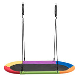 60 Inch Saucer Surf Outdoor Adjustable Swing Set-Multicolor