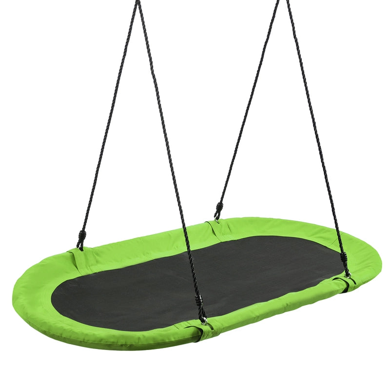 Flying Oval Tree Swing Set with Adjustable Hanging Ropes for Outdoor Use