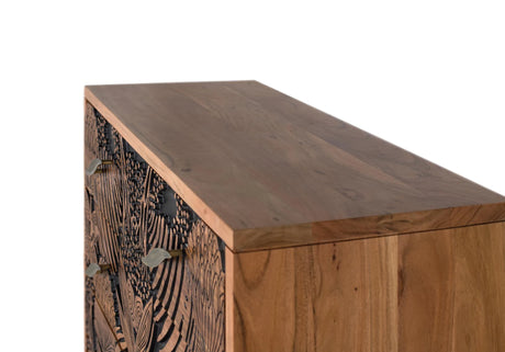 Giner and Colomer - 3-Drawer Acacia Wood Chest In Natural & Black