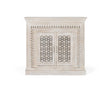 Giner and Colomer - Antique White Mango Wood Sideboard With 2 Hand-Carved Doors