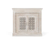 Giner and Colomer - Antique White Mango Wood Sideboard With 2 Hand-Carved Doors