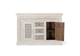 Giner and Colomer - Antique White Mango Wood Sideboard With 2 Doors & 3 Drawers