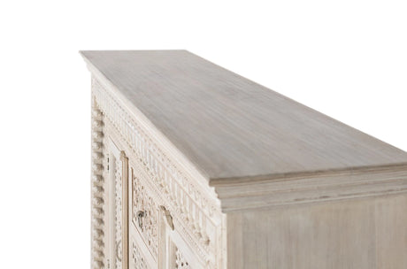 Giner and Colomer - Antique White Mango Wood Sideboard With 2 Doors & 3 Drawers