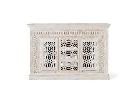 Giner and Colomer - Antique White Mango Wood Sideboard With 2 Doors & 3 Drawers