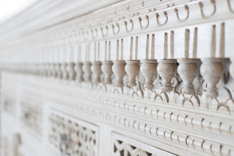 Giner and Colomer - Antique White Mango Wood Sideboard With 4 Doors & 4 Drawers