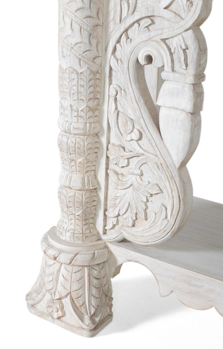 Giner and Colomer - Mango Wood Console With Turned Legs & Carved Details