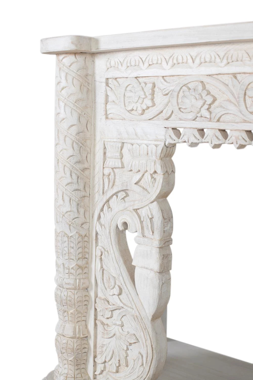 Giner and Colomer - Mango Wood Console With Turned Legs & Carved Details