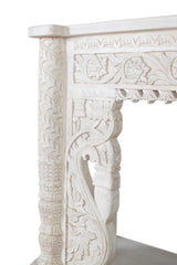 Giner and Colomer - Mango Wood Console With Turned Legs & Carved Details