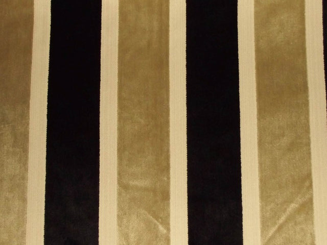 Eleganza Broad Stripe Gold/Ebony / SR17264 (Per Metre)