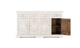 Giner and Colomer - Antique White Mango Wood Sideboard With 4 Doors & 4 Drawers
