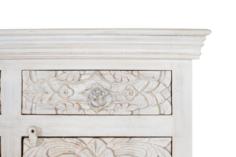 Giner and Colomer - Antique White Mango Wood Sideboard With 4 Doors & 4 Drawers