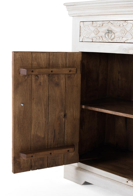 Giner and Colomer - Antique White Mango Wood Sideboard With 4 Doors & 4 Drawers