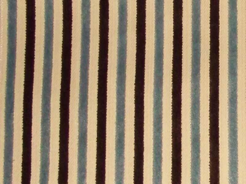 Eleganza Candy Stripe Blue/Chocolate / SR17271 (Per Metre)