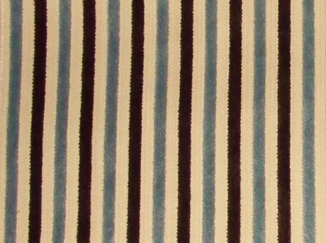 Eleganza Candy Stripe Blue/Chocolate / SR17271 (Per Metre)