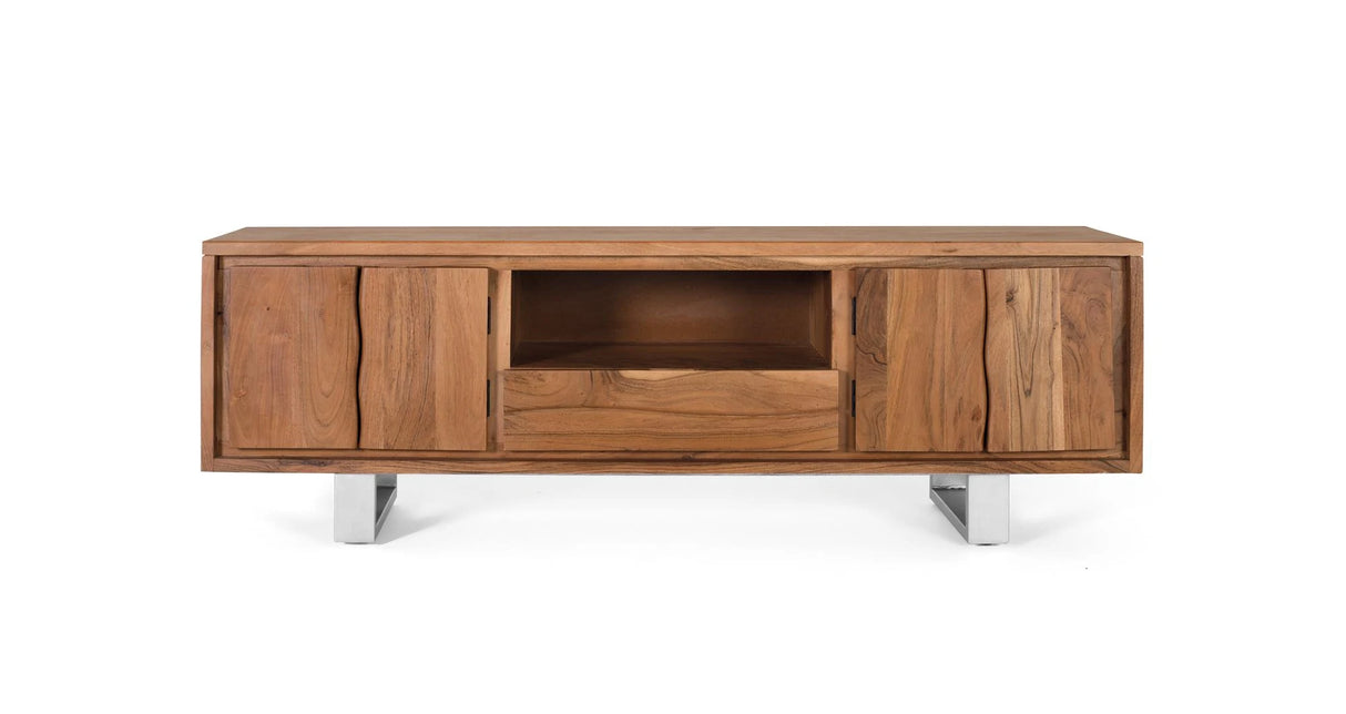 Giner and Colomer - Acacia Wood TV Cabinet With 4 Doors & 1 Drawer