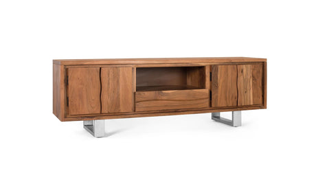 Giner and Colomer - Acacia Wood TV Cabinet With 4 Doors & 1 Drawer
