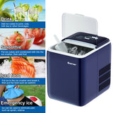 Portable Electric Ice Cube Maker 2.6L-Blue