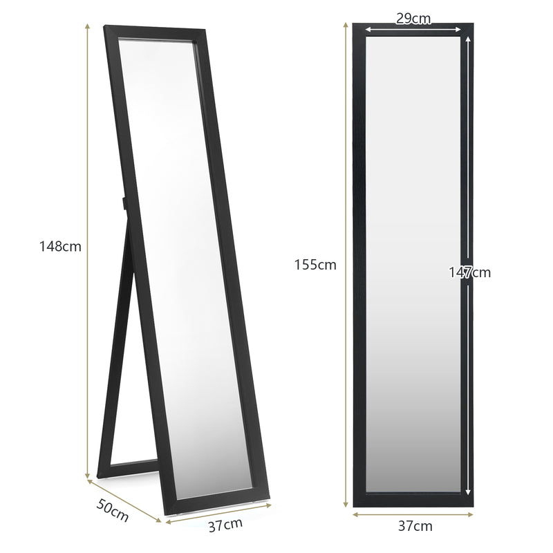 Full-size free-standing mirror 155 x 37 cm