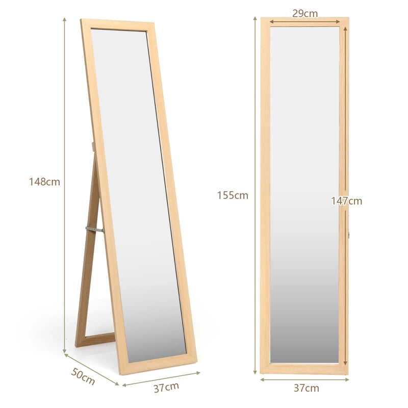 Full-size free-standing mirror 155 x 37 cm