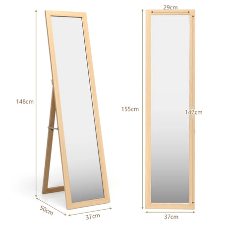 Full-size free-standing mirror 155 x 37 cm