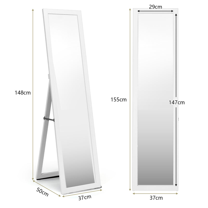 Full-size free-standing mirror 155 x 37 cm