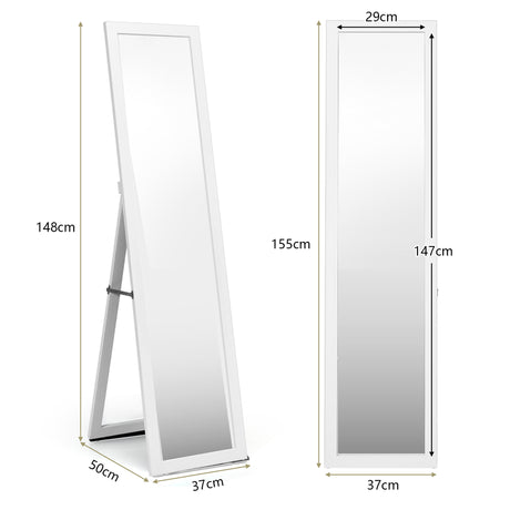 Full-size free-standing mirror 155 x 37 cm