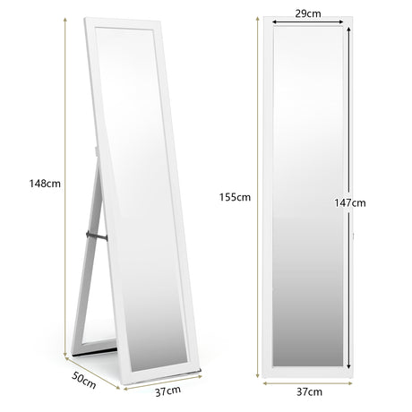 Full-size free-standing mirror 155 x 37 cm