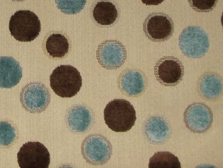 Eleganza Spot Blue/Chocolate / SR17281 (Per Metre)