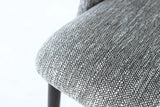 Giner and Colomer  Set Of 2 Chairs Upholstered In Grey Fabric With Black Metal Legs