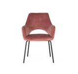 Giner and Colomer  Set Of 2 Velvet Upholstered Chairs With Metal Legs