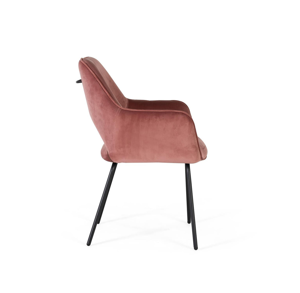 Giner and Colomer  Set Of 2 Velvet Upholstered Chairs With Metal Legs