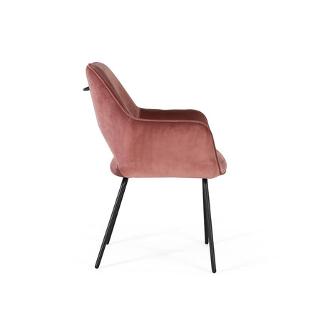 Giner and Colomer  Set Of 2 Velvet Upholstered Chairs With Metal Legs