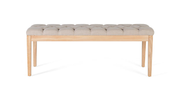 Giner and Colomer - Pine Wood Stool With Beige Upholstery