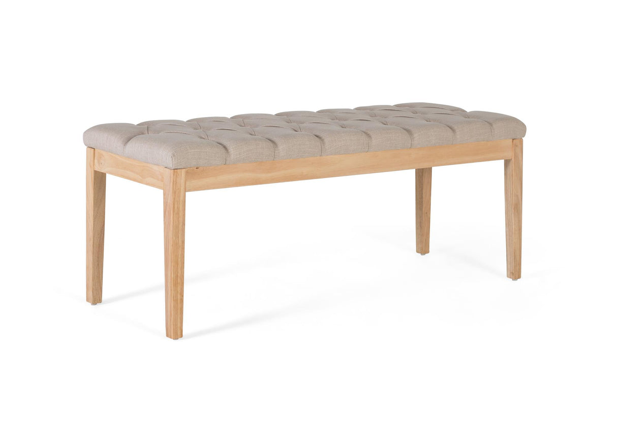 Giner and Colomer - Pine Wood Stool With Beige Upholstery