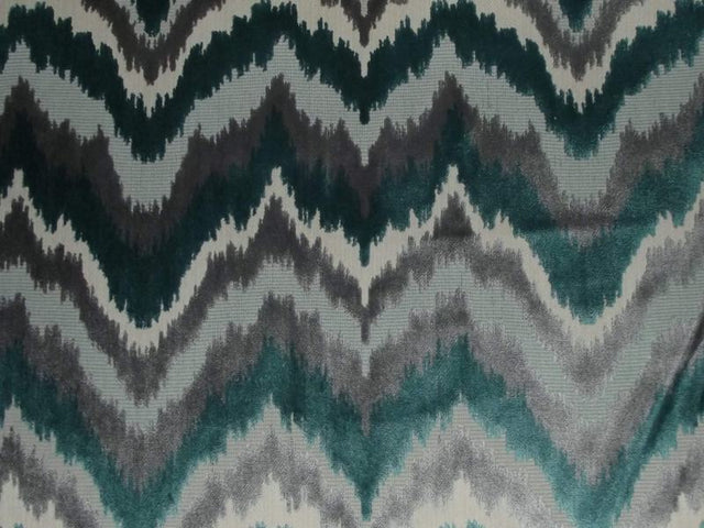 Eleganza Flamestitch Teal / SR17324 (Per Metre)