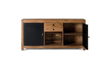 Giner and Colomer - Mango Wood Sideboard With Interior Lighting, 2 Metal Doors & 2 Drawers