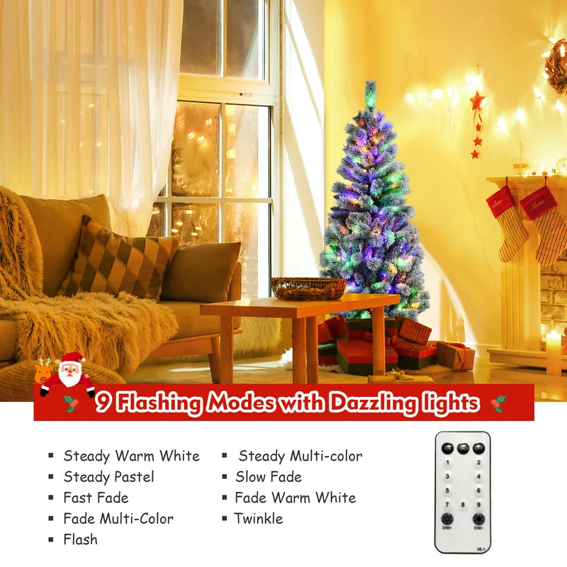 Illuminated Artificial Christmas tree with 140/200 LED lights-5FT