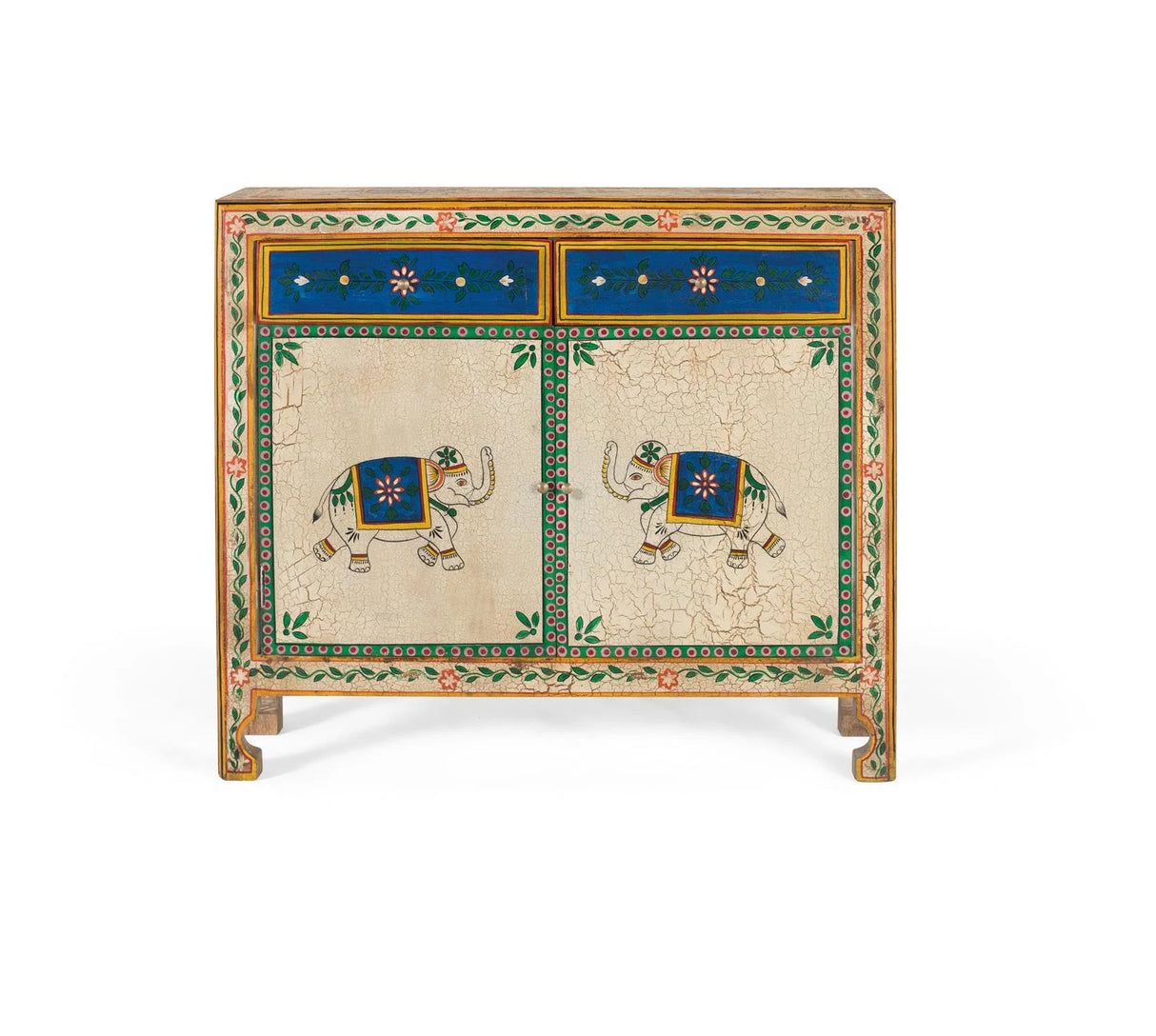 Giner and Colomer - Hand-Painted Mango Wood Sideboard With 2 Doors & 2 Drawers