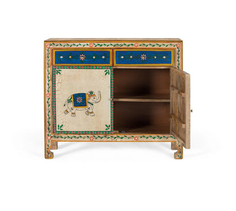 Giner and Colomer - Hand-Painted Mango Wood Sideboard With 2 Doors & 2 Drawers