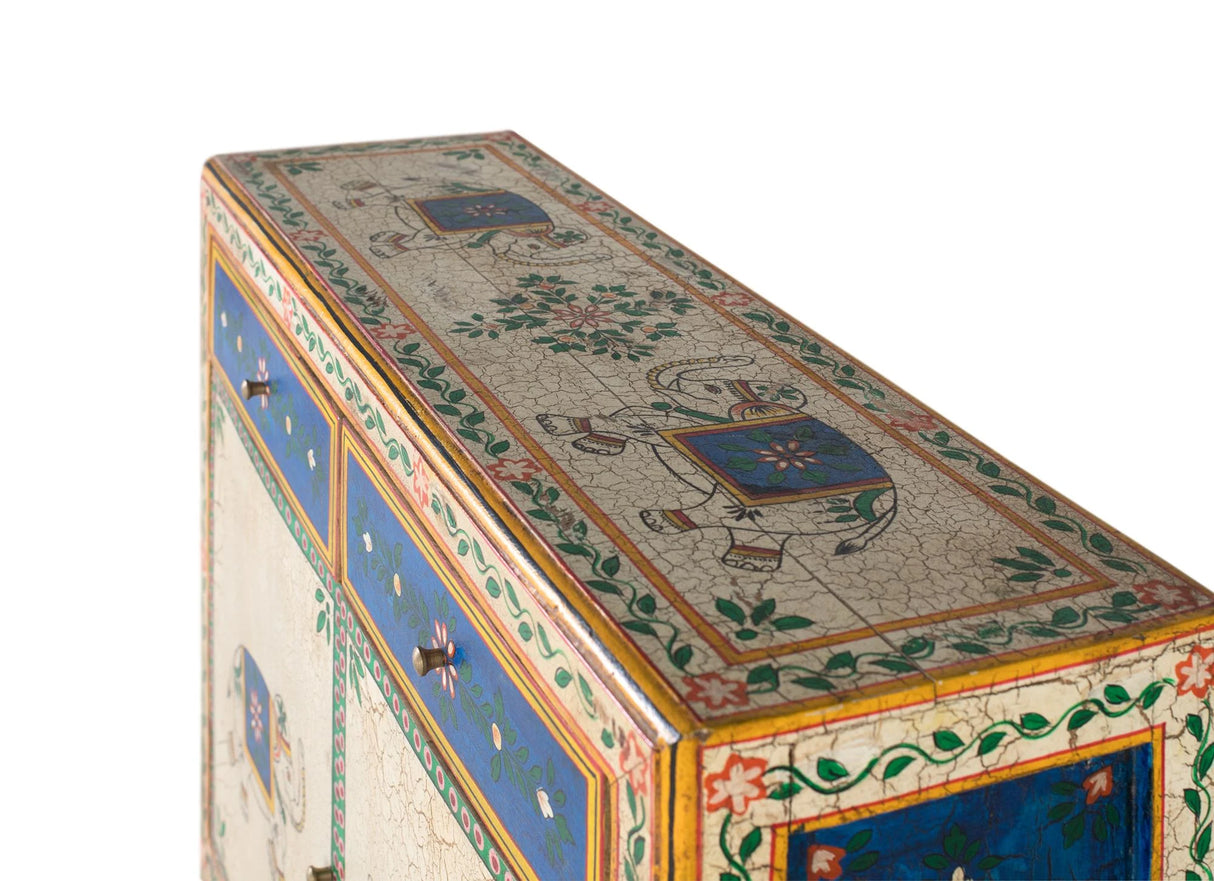 Giner and Colomer - Hand-Painted Mango Wood Sideboard With 2 Doors & 2 Drawers