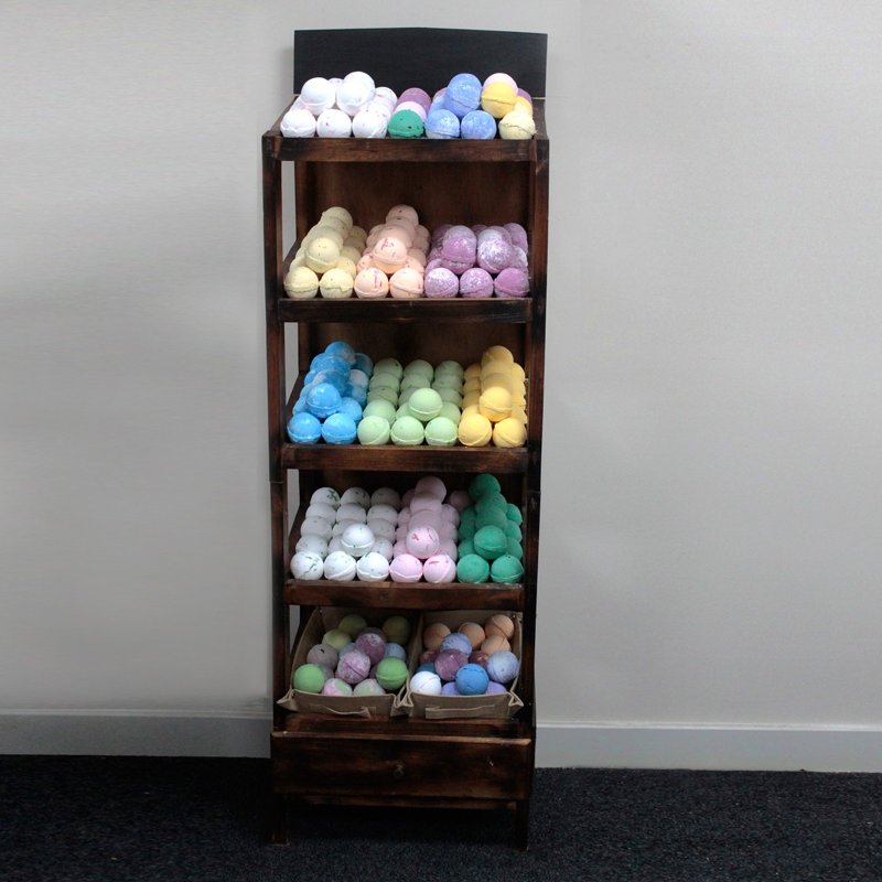 Bath Bomb 5 Shelf Display - Brownwash